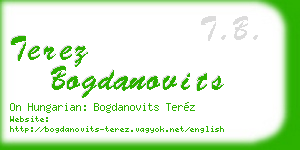 terez bogdanovits business card